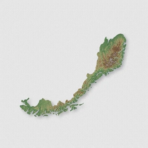Norway Rotating 3D Relief Map Seamless Loop, Alpha Channel 4K 스톡 동영상 340705160