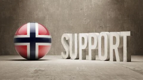 Norway. Support Concept. Stock Illustration