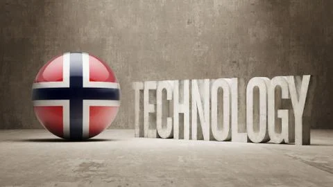 Norway. Technology Concept. Stock Illustration