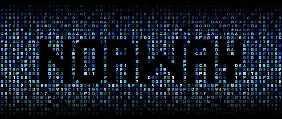 Norway text on hex code illustration Stock Illustration