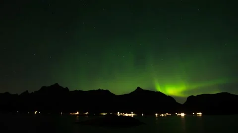 Norway Timelapse Aurora Stock Footage 153283106