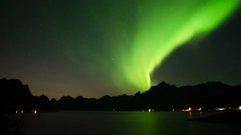 Norway Timelapse Aurora Stock Footage 153283366
