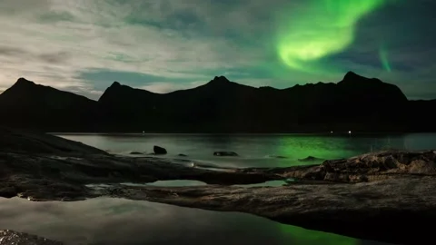 Norway Timelapse Aurora Stock Footage 153284514