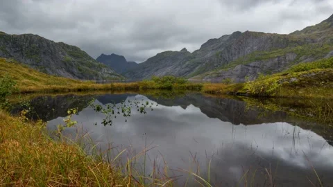 Norway Timelapse Lake Reflection Stock Footage 153279651