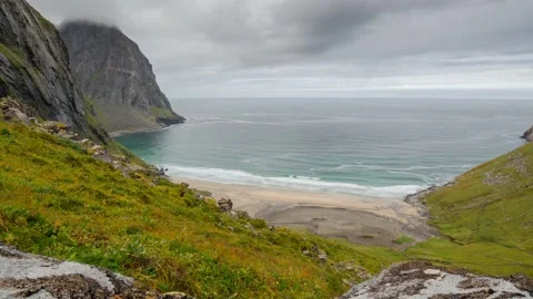 Norway Timelapse Mountain Beach Stock Footage 153277077