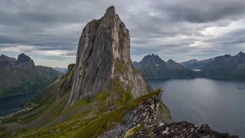 Norway Timelapse Mountain Peak Stock Footage 153285202