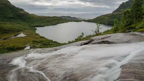 Norway Timelapse Waterfall Stock Footage 153282168