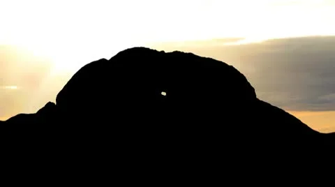 Norway Torghatten sunset Stock Footage 10726739