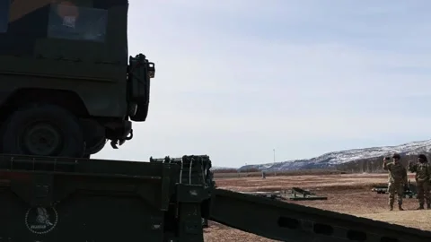 Norway: U.S. Navy Seabees join forces with the U.S. Army and Norway for brid... Stock Footage 276490880
