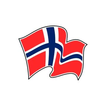 Norway vector flag. Vector stamp. Nord cross. Oslo Stock Illustration