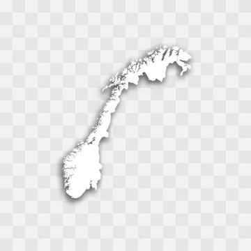 Norway vector map silhouette Stock Illustration