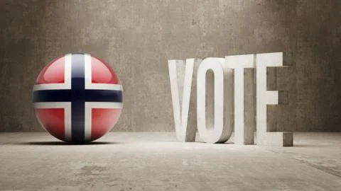Norway. Vote Concept. Stock Illustration