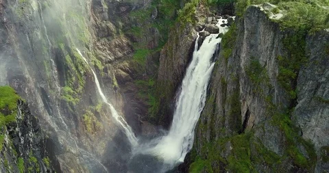 Norway - Waterfall (drone) Stock Footage 106133238
