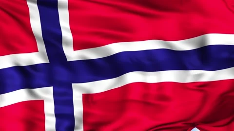 Norway Waving Flag Background Video stock 204132407