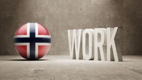 Norway. Work Concept. Stock Illustration