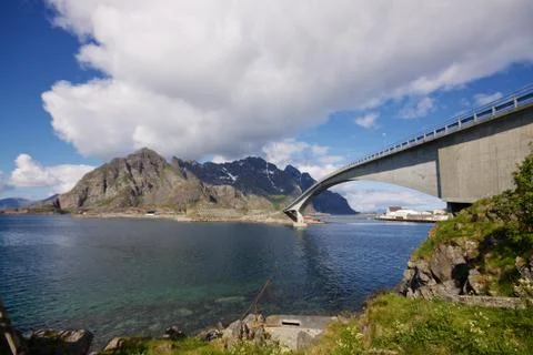 Norwegian bridge Stock Photos