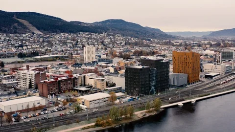 The Norwegian city of Drammen Vídeo Stock 119009485