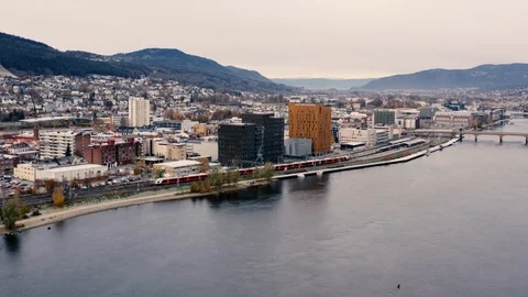The Norwegian city of Drammen Vídeo Stock 119010146