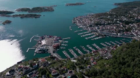 Norwegian city - Risør Stock Footage 163062848