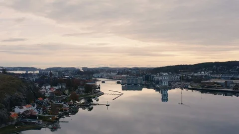 The Norwegian city of Tonsberg Vídeo Stock 119003130