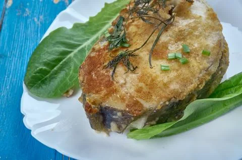 Norwegian cod steak Stock Photos