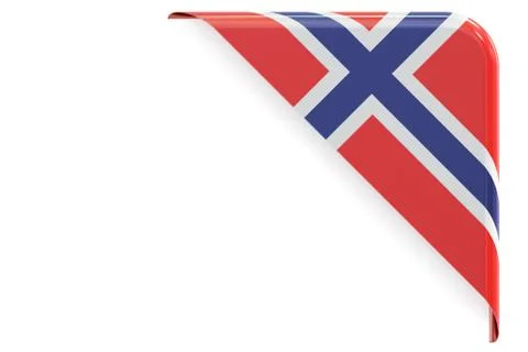 Norwegian corner, button. 3D rendering Stock Illustration