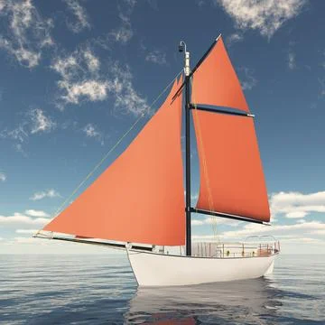 Norwegian cutter ship Stock Illustration