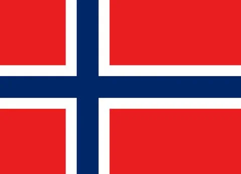 Norwegian flag, flat layout, vector illustration Stock Illustration