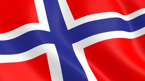Norwegian flag Stock Footage 8653026
