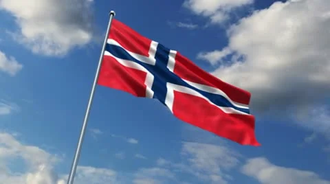 Norwegian flag Stock Footage 11497966