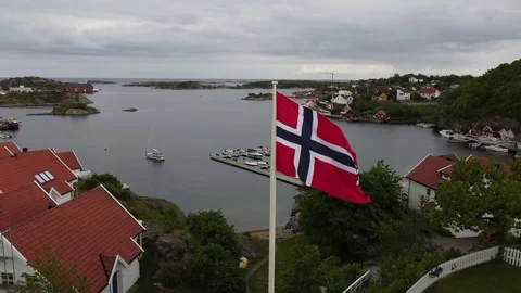 Norwegian Flag Stock Footage 262030305