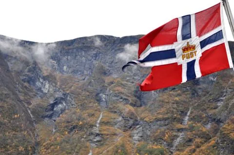 Norwegian flag Stock Photos