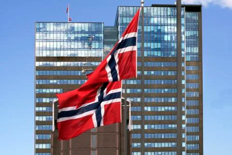 Norwegian flag Stock Photos