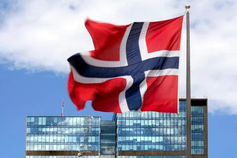 Norwegian flag Stock Photos