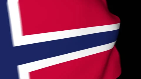 Norwegian flag transition/wipe with matte Stock Footage 47588173