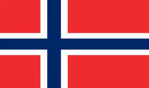 Norwegian Flag, vector illustration Illustrazione stock