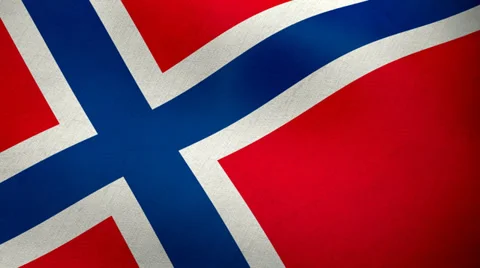 Norwegian flag waving background loop 動画素材 34422589