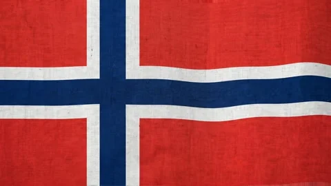 Norwegian flag waving Stock Footage 340180162