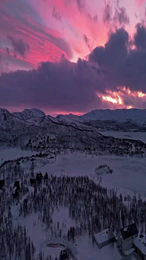 Norwegian Landscape with Dramatic Vertical Formations Видео 334772868