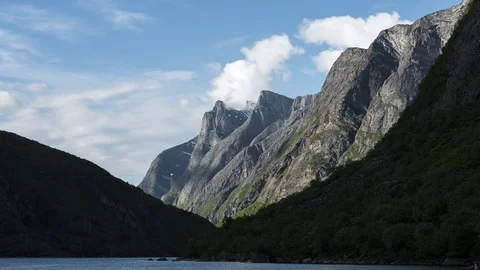 Norwegian mountain wall Stock Footage 87792361