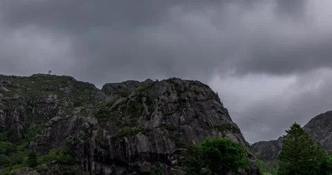 Norwegian mountains with storm clouds Stock Footage 197077855