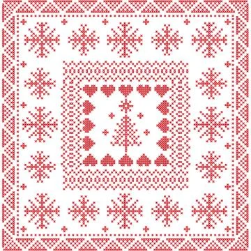 Norwegian pattern in tile Stock Illustration