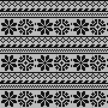 Norwegian star knitting pattern Stock Illustration