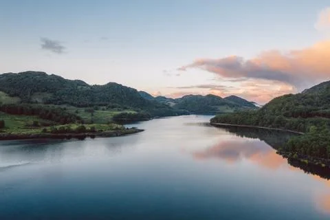 Norwegian sunset flight Stock Photos