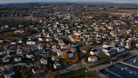The Norwegian town of Aasgaardstrand Vídeo Stock 119010650