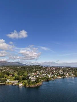 The Norwegian town of Leirvik Stock-Fotos