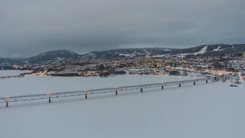 Norwegian town Lillehamer Stock-Footage 88772159