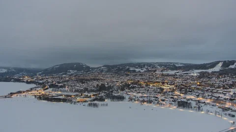 Norwegian town Lillehamer Vídeo Stock 88772664