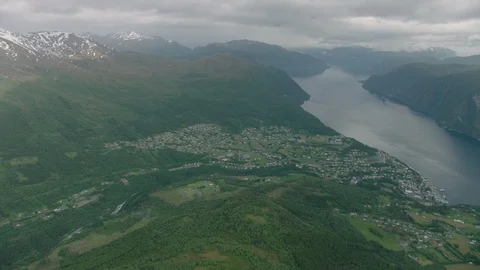 Norwegian town Stranda Stock Footage 89131710