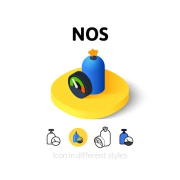 NOS icon in different style Stock Illustration